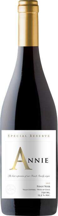 Rótulo Annie Special Reserve Pinot Noir
