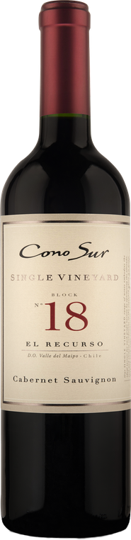 Rótulo Cono Sur Single Vineyard Block 18 El Recurso Cabernet Sauvignon