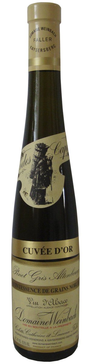 Rótulo Domaine  Weinbach Pinot Gris Altenbourg Quintessence de Grains Nobles Cuvée D'or