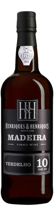 Rótulo Henriques & Henriques Madeira 10 Years Old Verdelho