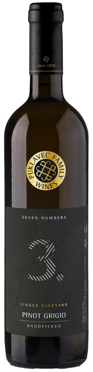 Rótulo Seven Numbers 3. Single Vineyard Pinot Grigio