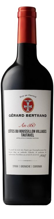 Rótulo Gérard Bertrand An 560 Côtes du Roussillon Villages Tautavel Grenache Syrah Carignan