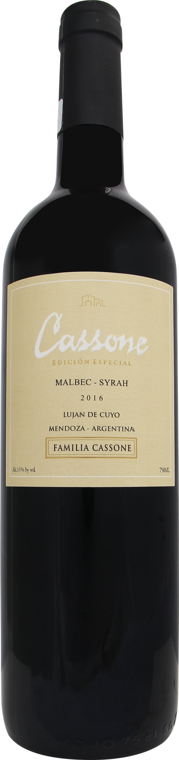 Rótulo Cassone Edición Especial Reserva Malbec-Syrah