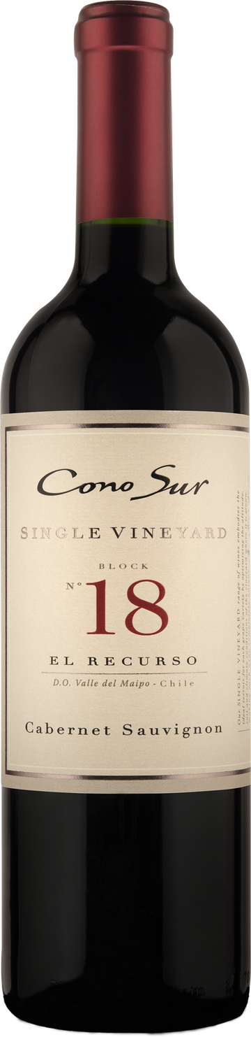 Rótulo Cono Sur Single Vineyard Block 18 El Recurso Cabernet Sauvignon