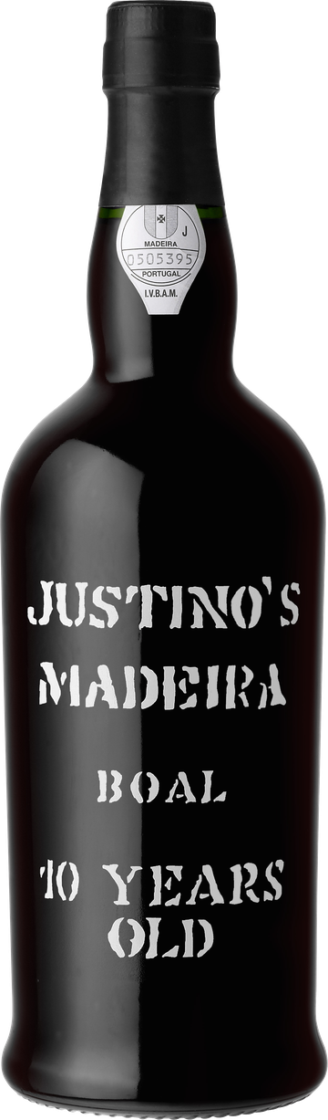 Rótulo Justino's Madeira 10 Anos Boal