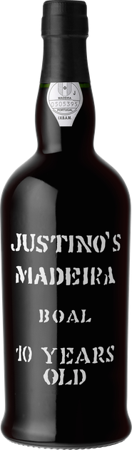 Rótulo Justino's Madeira 10 Anos Boal