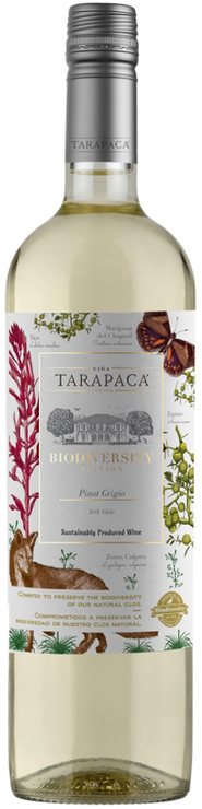 Rótulo Tarapacá Biodiversity Edition Pinot Grigio