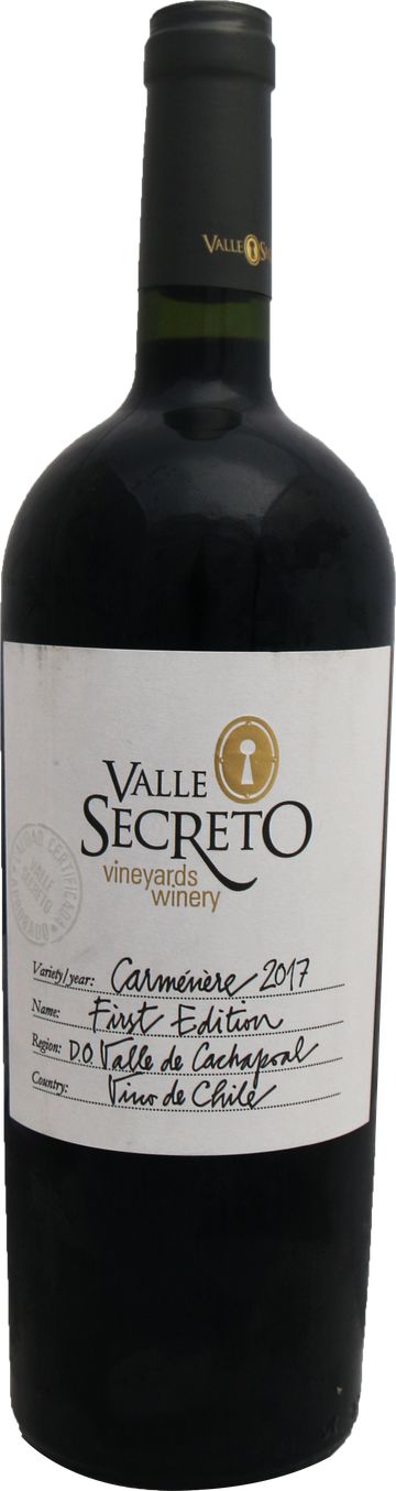 Rótulo Valle Secreto First Edition Carménère